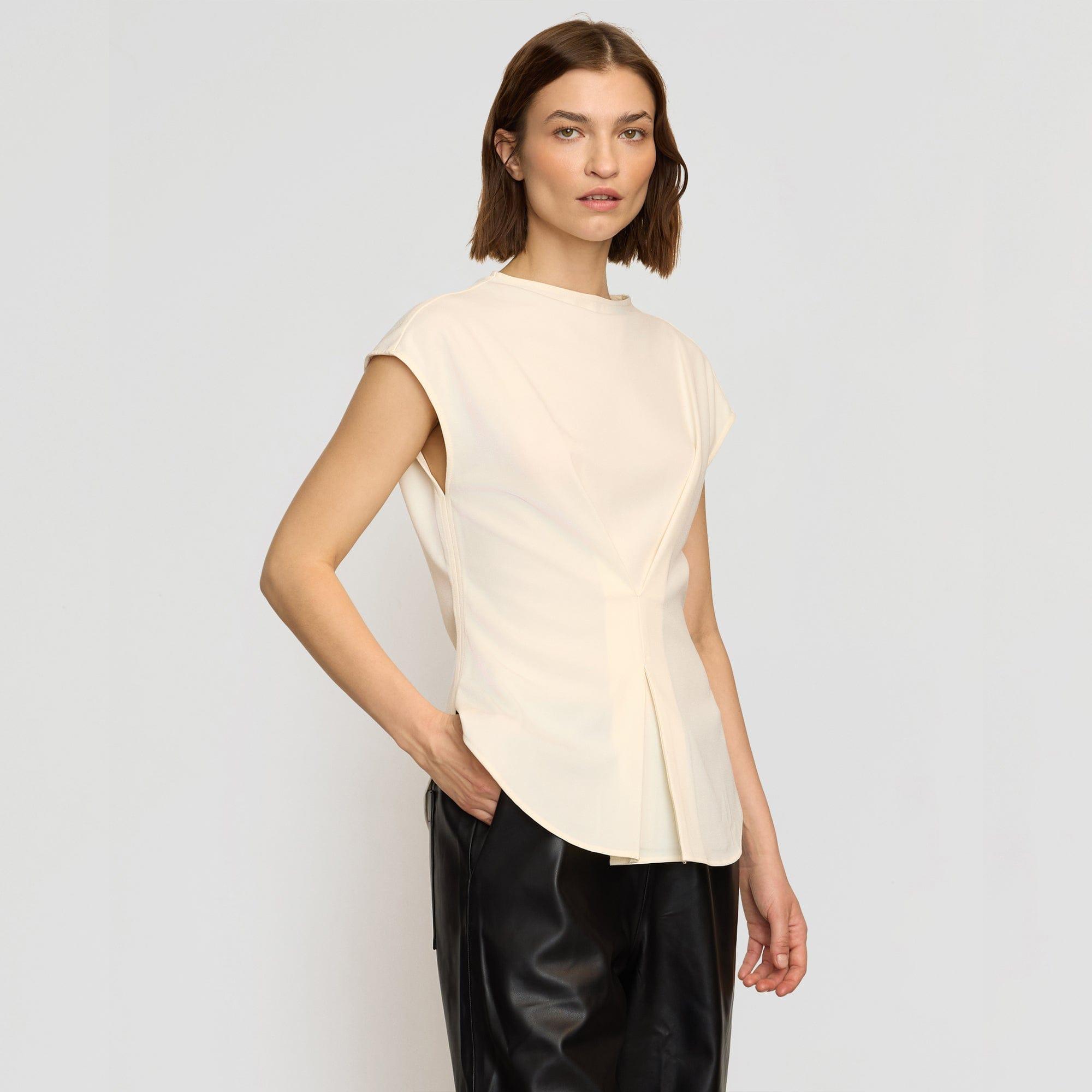 Jacqueline Semi-Sheer Crepe Blouse Product Image