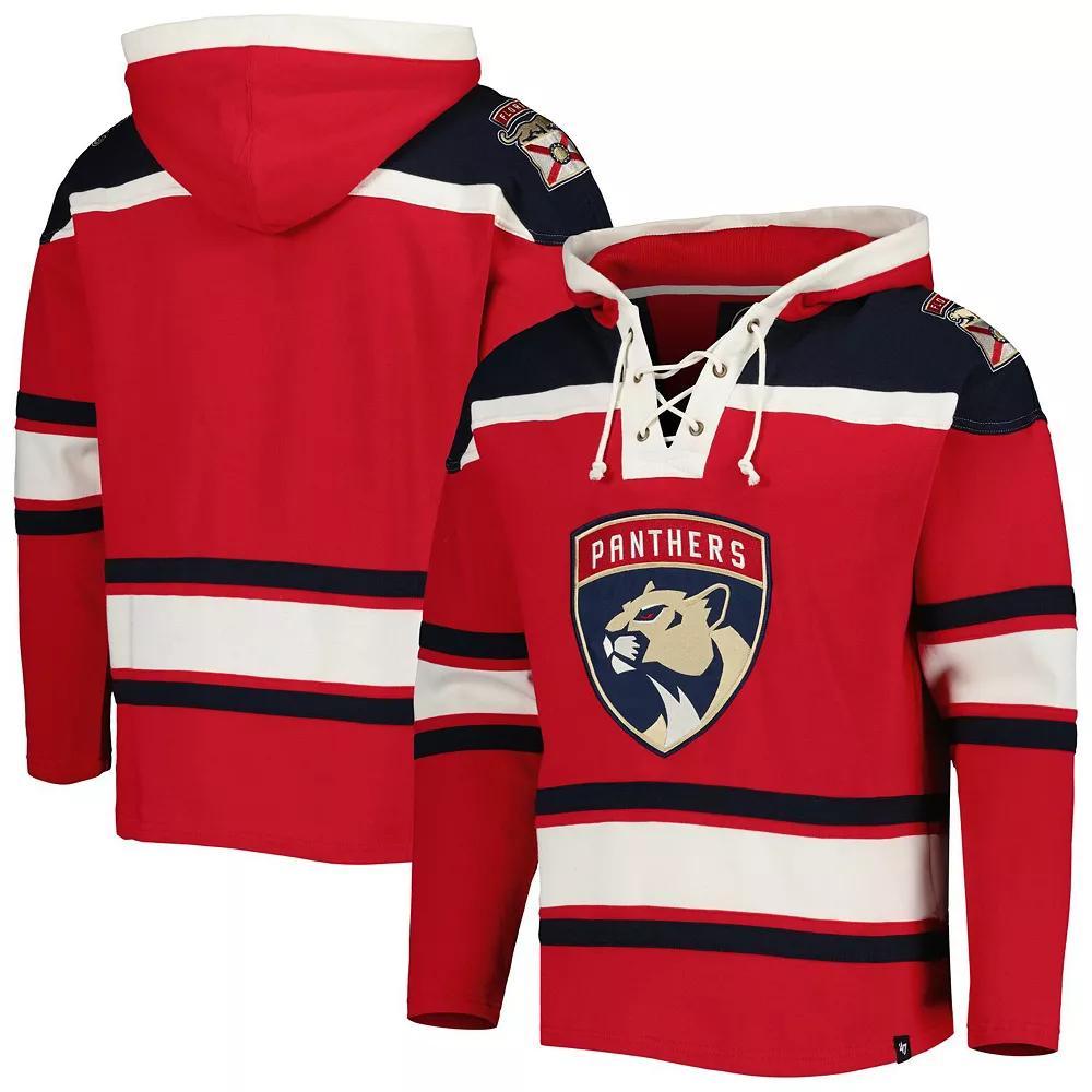 Men's '47 Red Florida Panthers Superior Lacer Pullover Hoodie,  Product Image