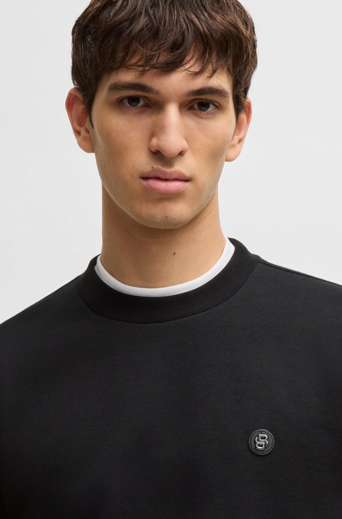 Mens Bomber Jacket in Satin and Nappa Leather Product Image