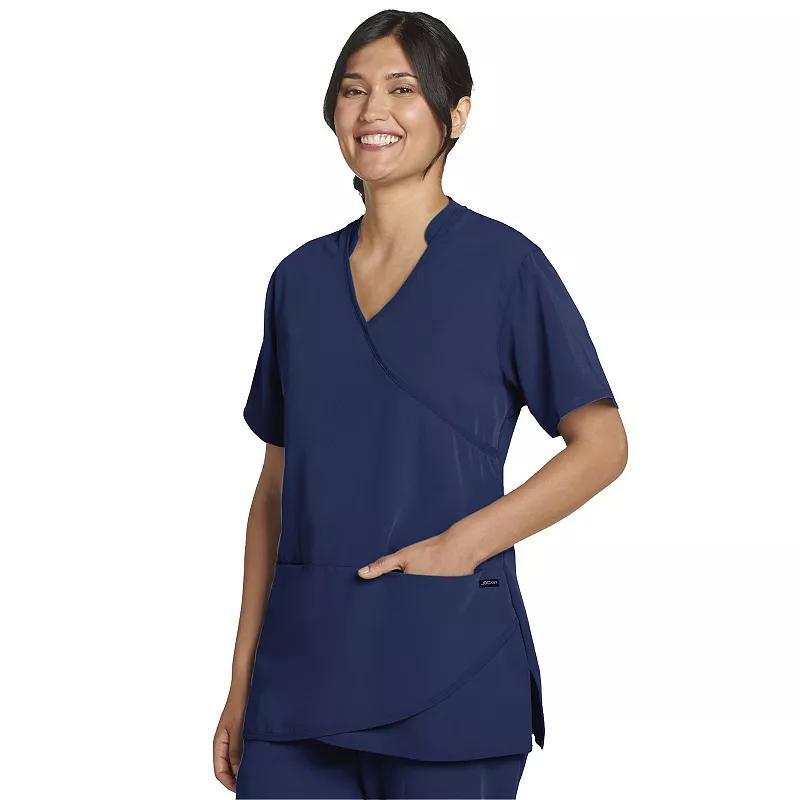 Women's Jockey Scrubs Petal Wrap Top 2482, Size: XX Small, Silver Product Image