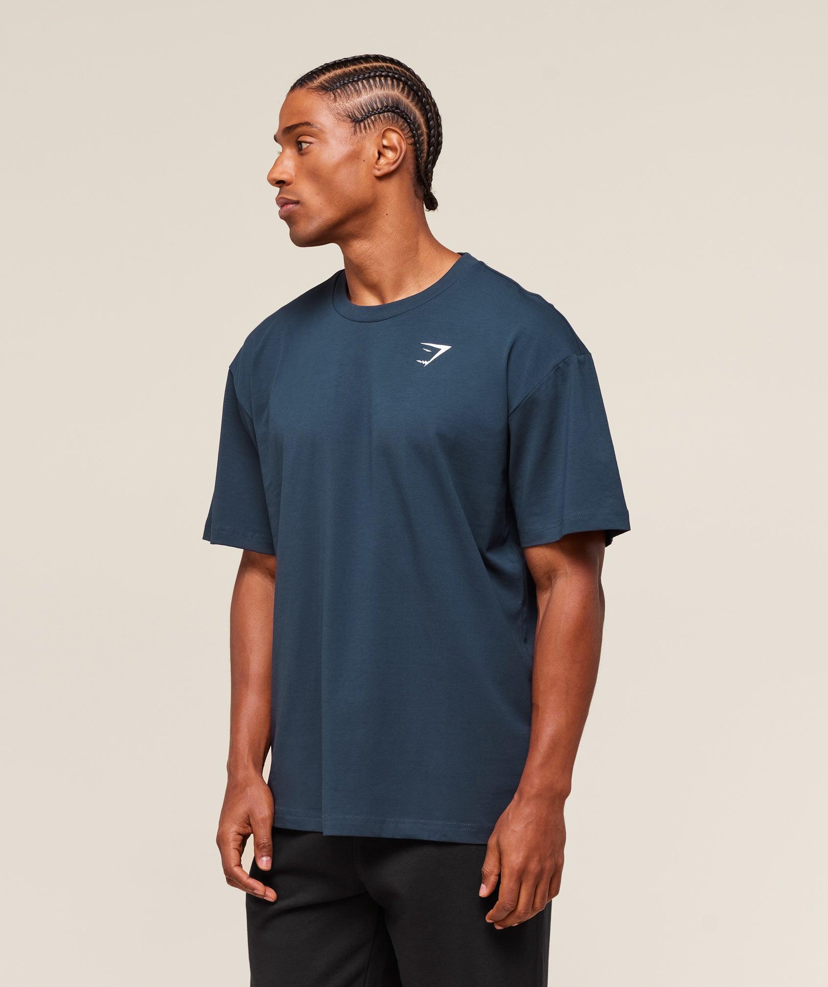 Gymshark Essential Oversized T-Shirt - Navy Male Product Image