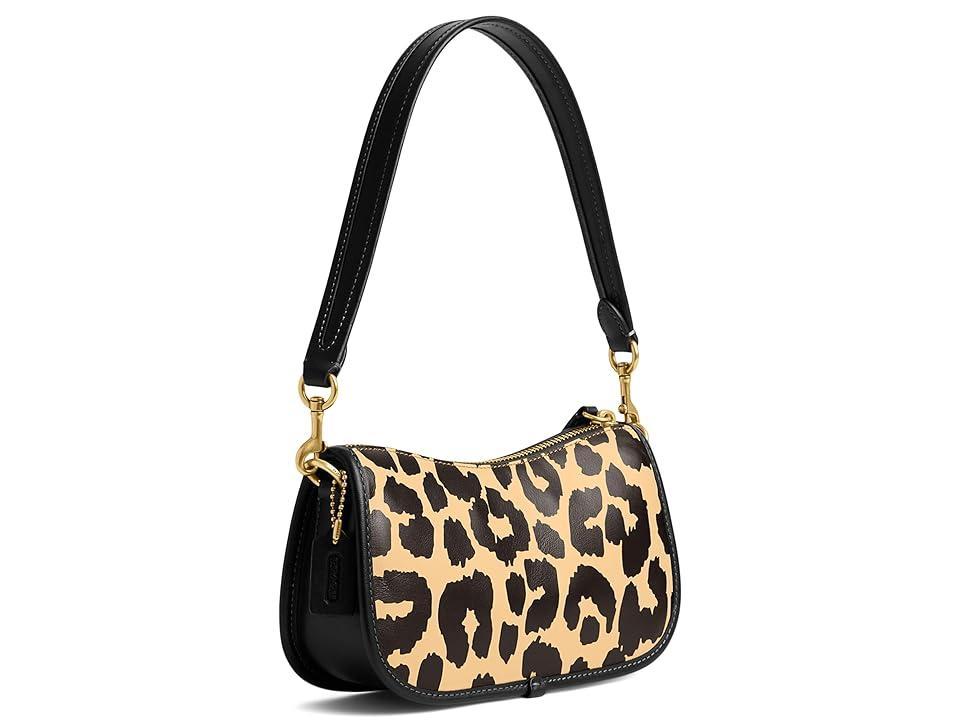 COACH Printed Leather Swinger 20 (Leopard) Handbags Product Image