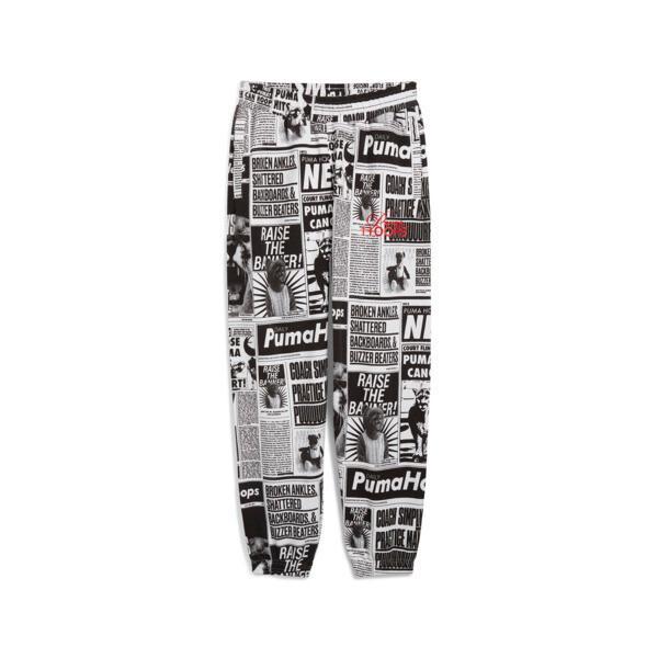 PUMA Media Day Men's Basketball Sweatpants in Black/White Product Image