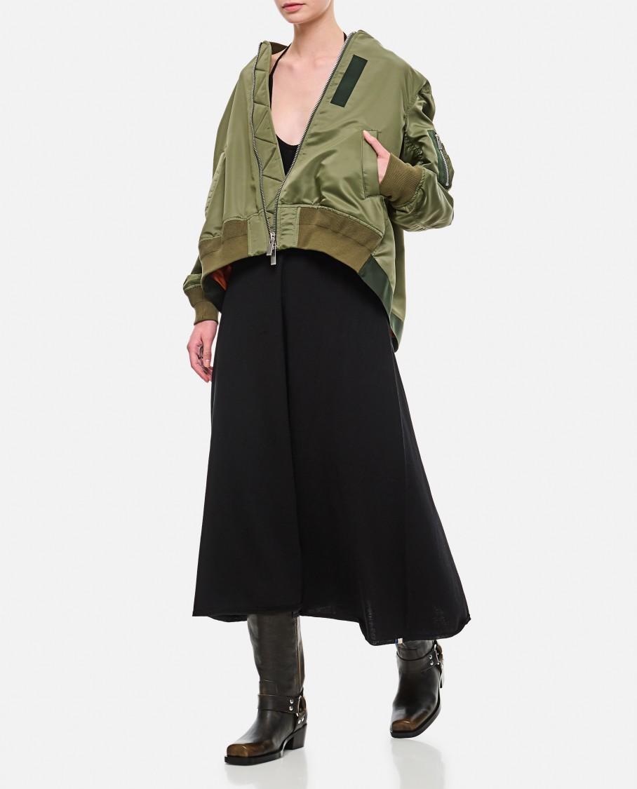 SACAI Nylon Twill Blouson In Kaki Product Image