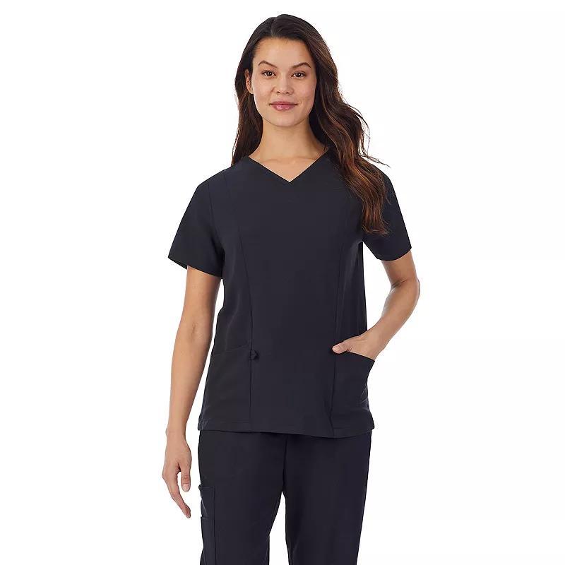 Women's Missy Cuddl Duds® Scrubs V-neck Top With 3 Pockets,  Product Image
