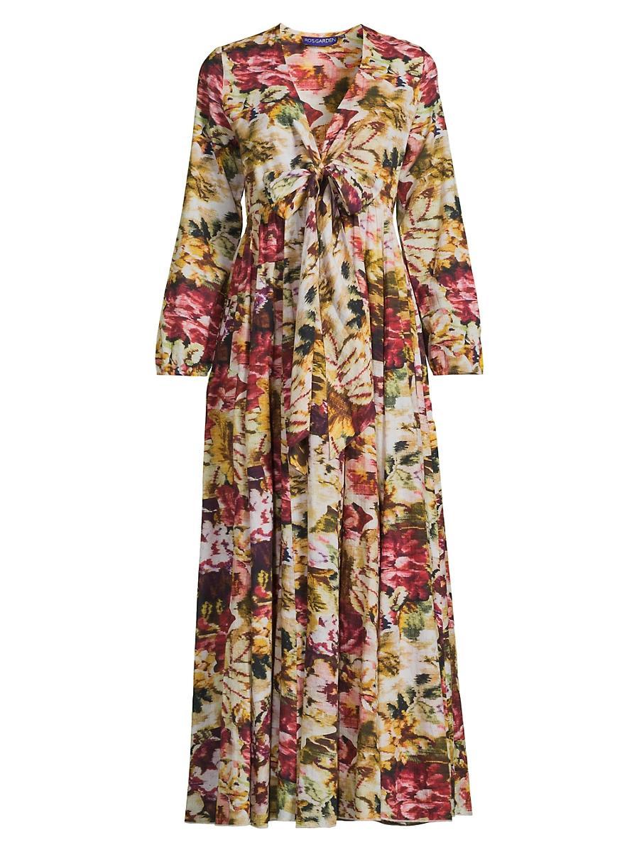 Womens Angela Floral Cotton Maxi Dress Product Image