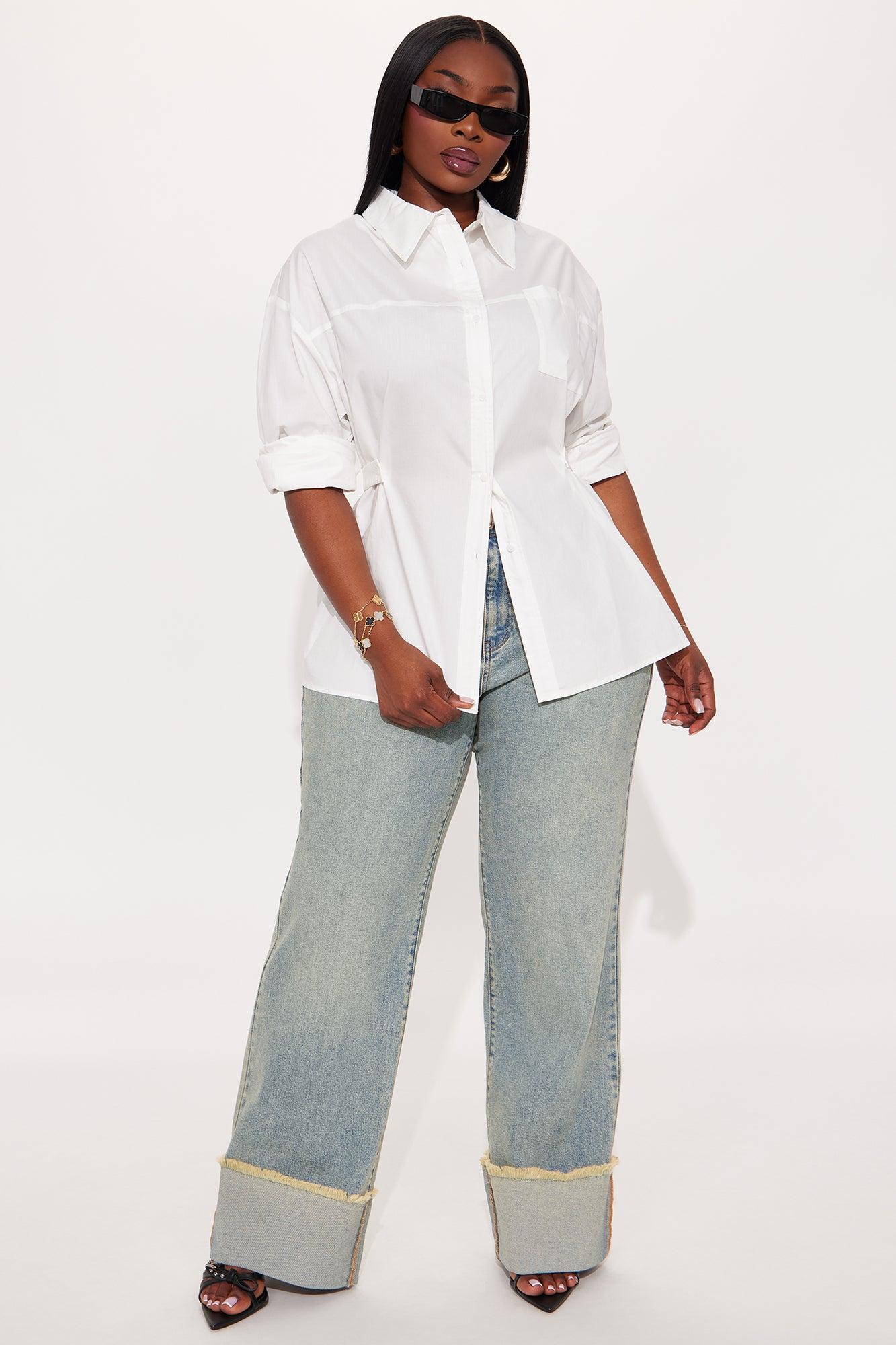 Sofia Poplin Shirt - White Female Product Image