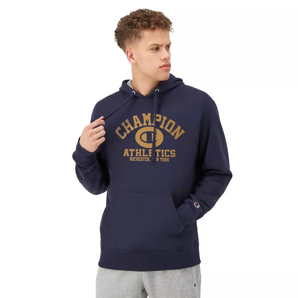 Men's Champion® Powerblend Fleece Rochester New York Graphic Hoodie, Size: XXL, Blue Product Image