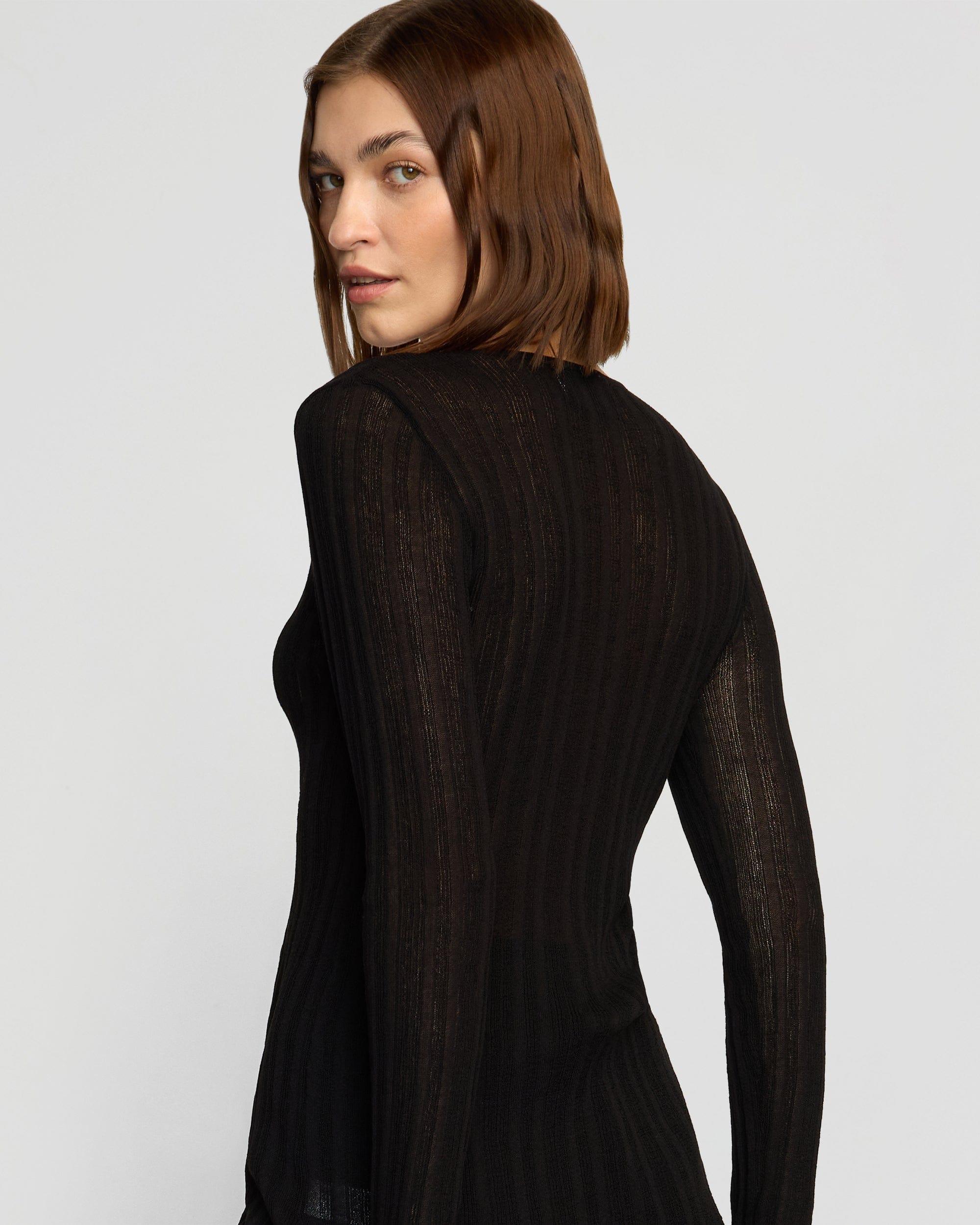 Adina Semi-Sheer Tie-Front Top Product Image