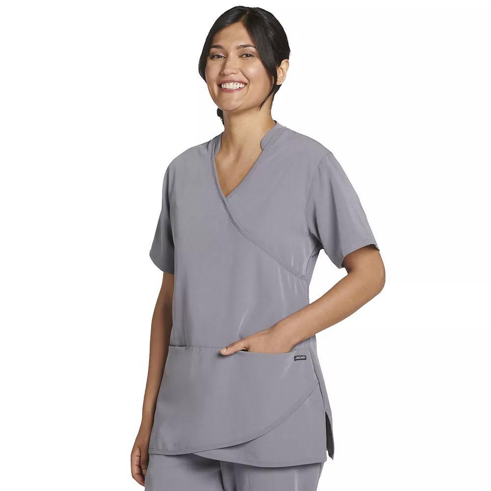 Women's Jockey Scrubs Petal Wrap Top 2482, Size: XX Small, Silver Product Image