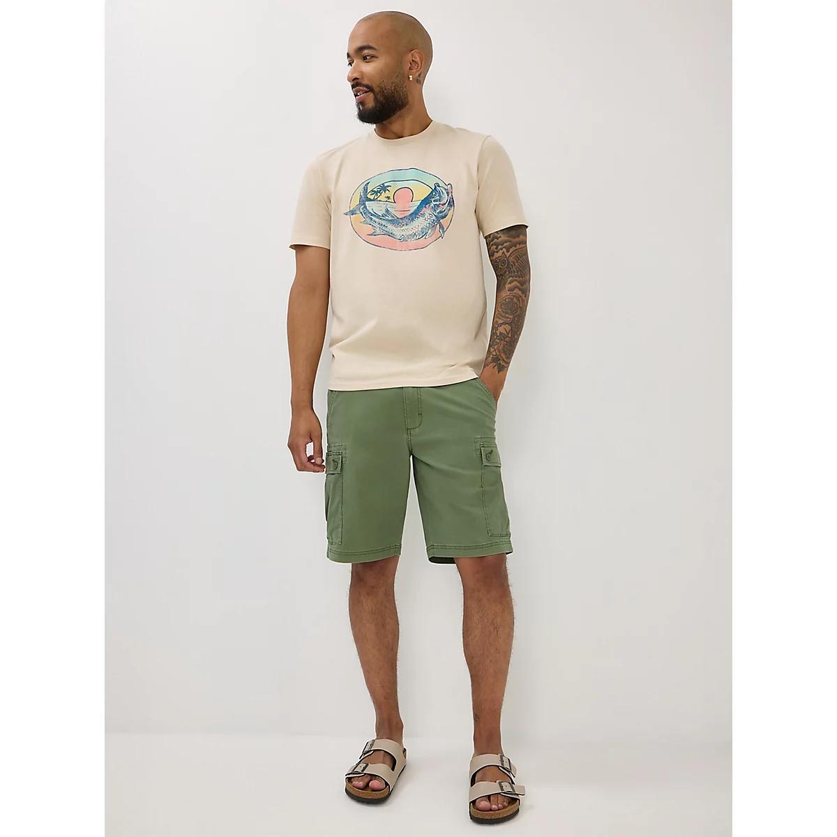 Men's Stretch Ripstop Cargo Short in Caviar Product Image
