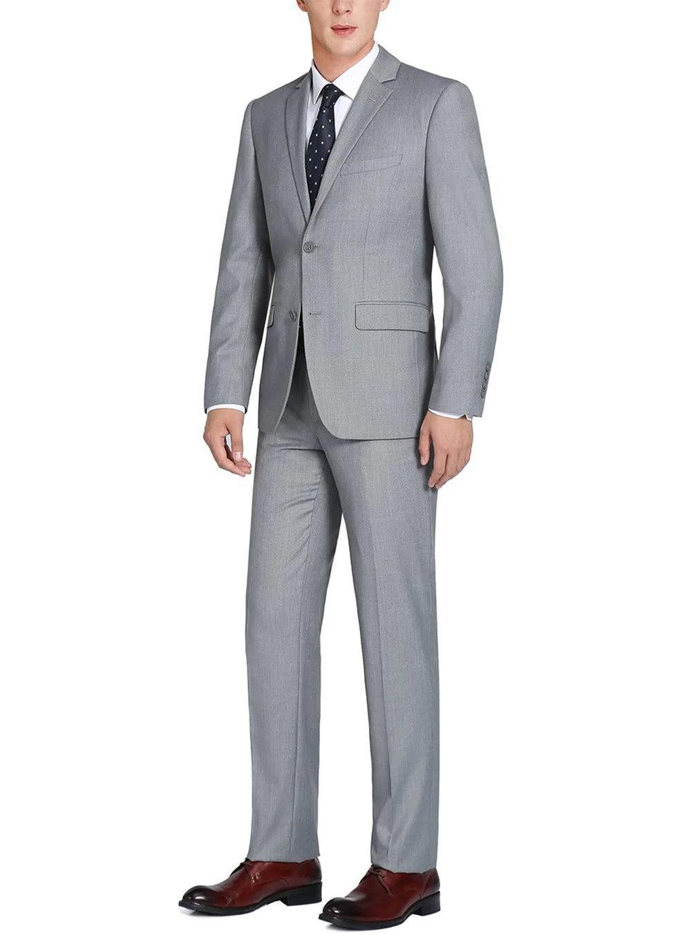 Vanderbilt Collection  - Classic 2 Piece Suit 2 Buttons Regular Fit In Gray Product Image