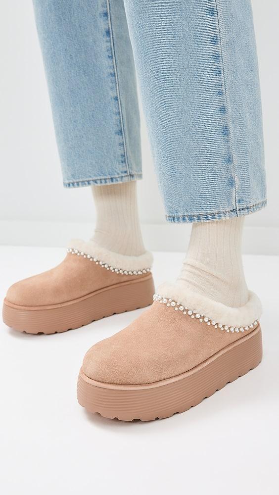 Stuart Weitzman Nellie Pearl Flatfrom Mules | Shopbop Product Image