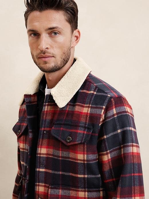 Sherpa Plaid Jacket Product Image