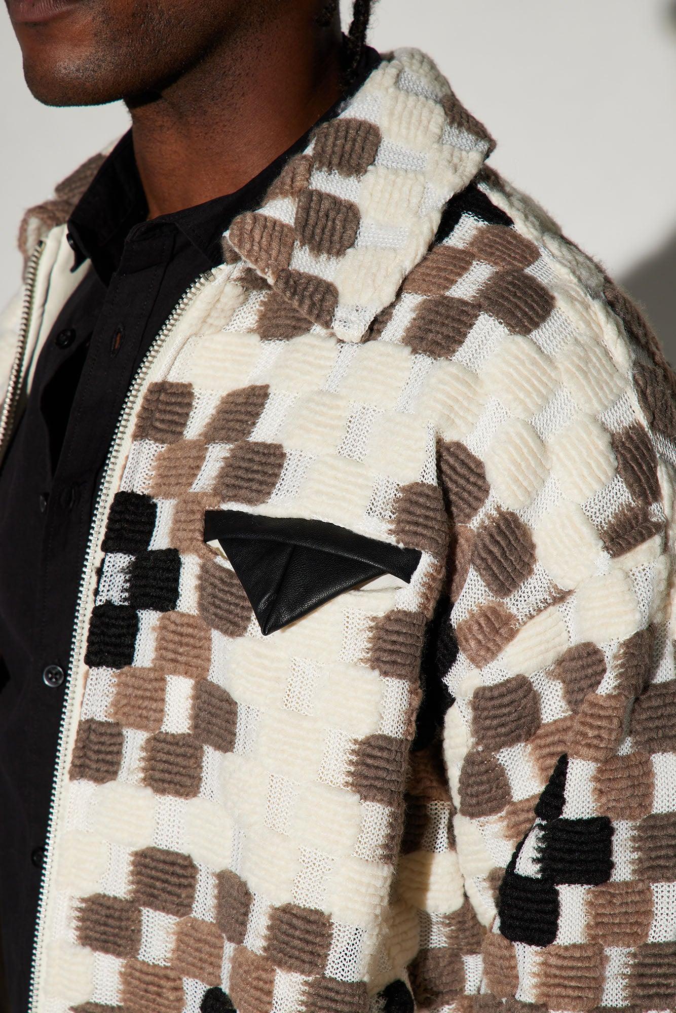 Gaston Jacquard Cropped Jacket - Brown/combo Product Image