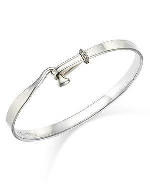 Georg Jensen Sterling Silver Torun Diamond Bangle Bracelet Product Image