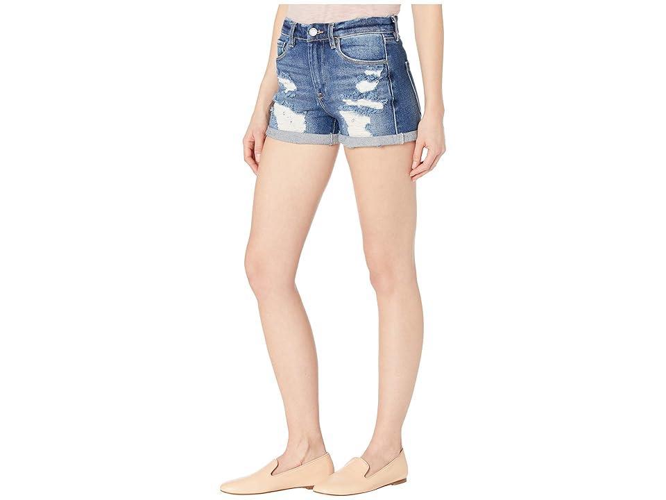 Blank NYC The Fulton High-Rise Denim Roll Up Shorts in Drastic Action (Drastic Action) Women's Shorts Product Image