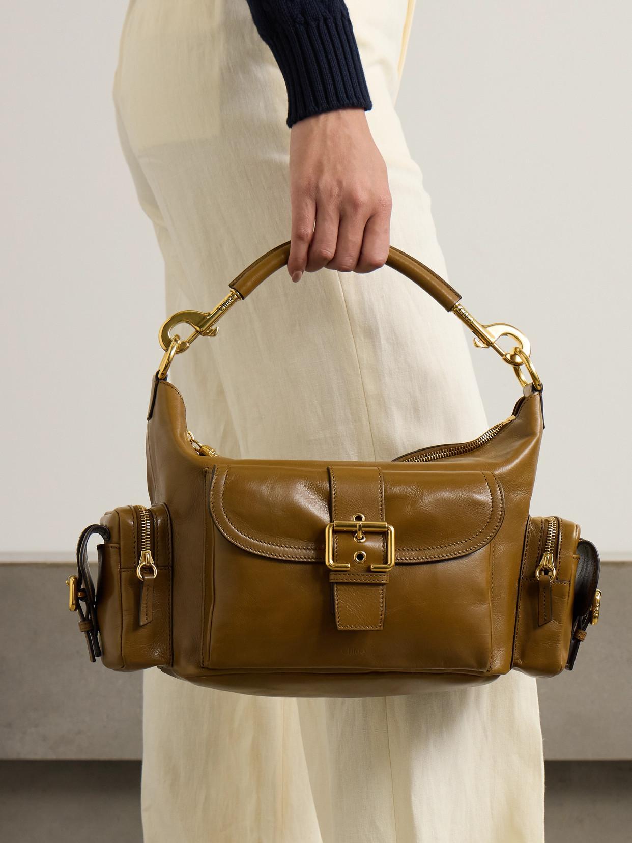 CHLOÉ Camera Leather Shoulder Bag In Brown Product Image