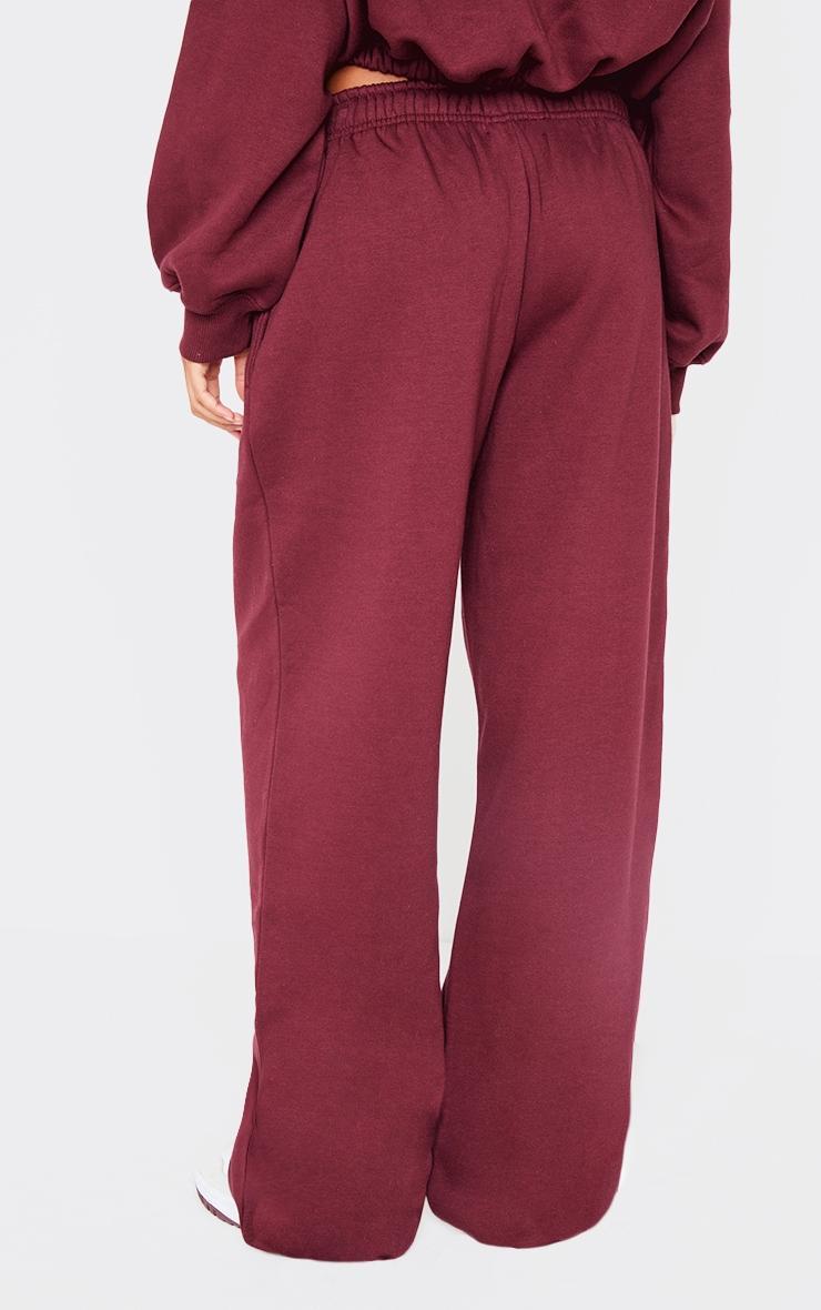 Burgundy Drawcord Hem Oversized Sweatpants Product Image