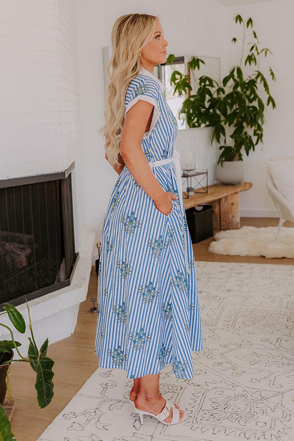 Eucalyptus Fields Button Down Midi Dress Product Image