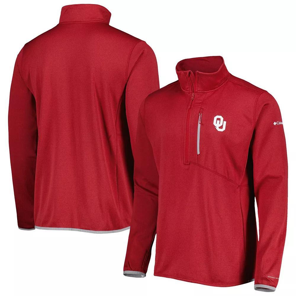 Men's Columbia Crimson Oklahoma Sooners Park View Omni-Wick Half-Zip Top,  Product Image
