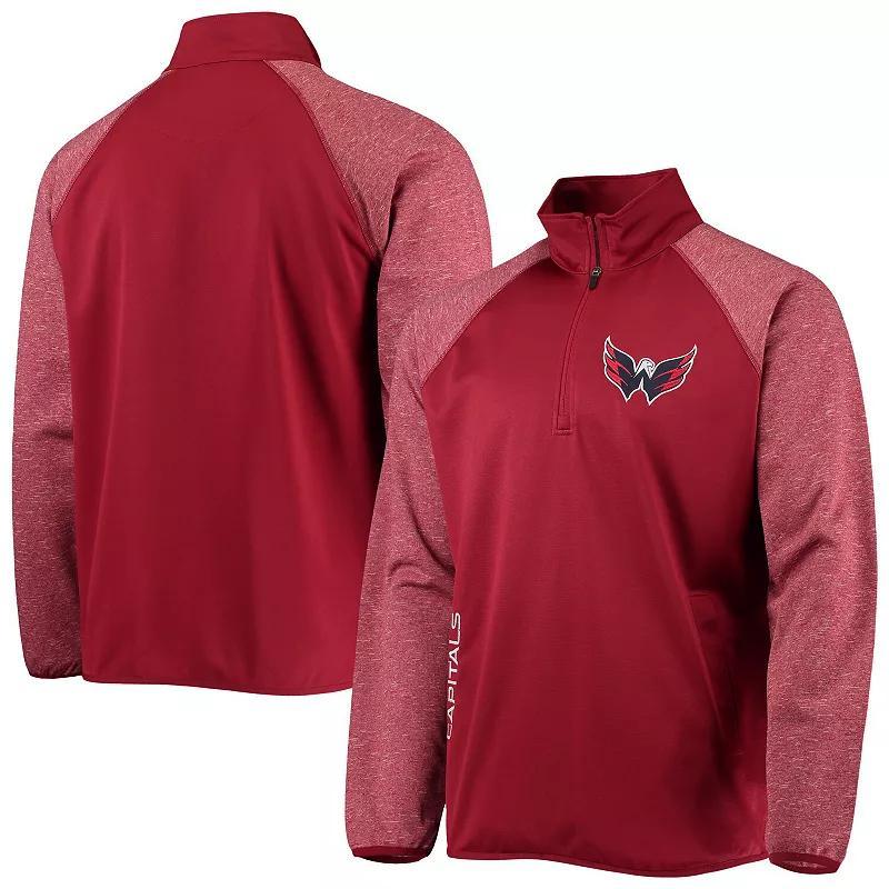 Mens Starter Washington Capitals Transitional Raglan Half-Zip Top Product Image