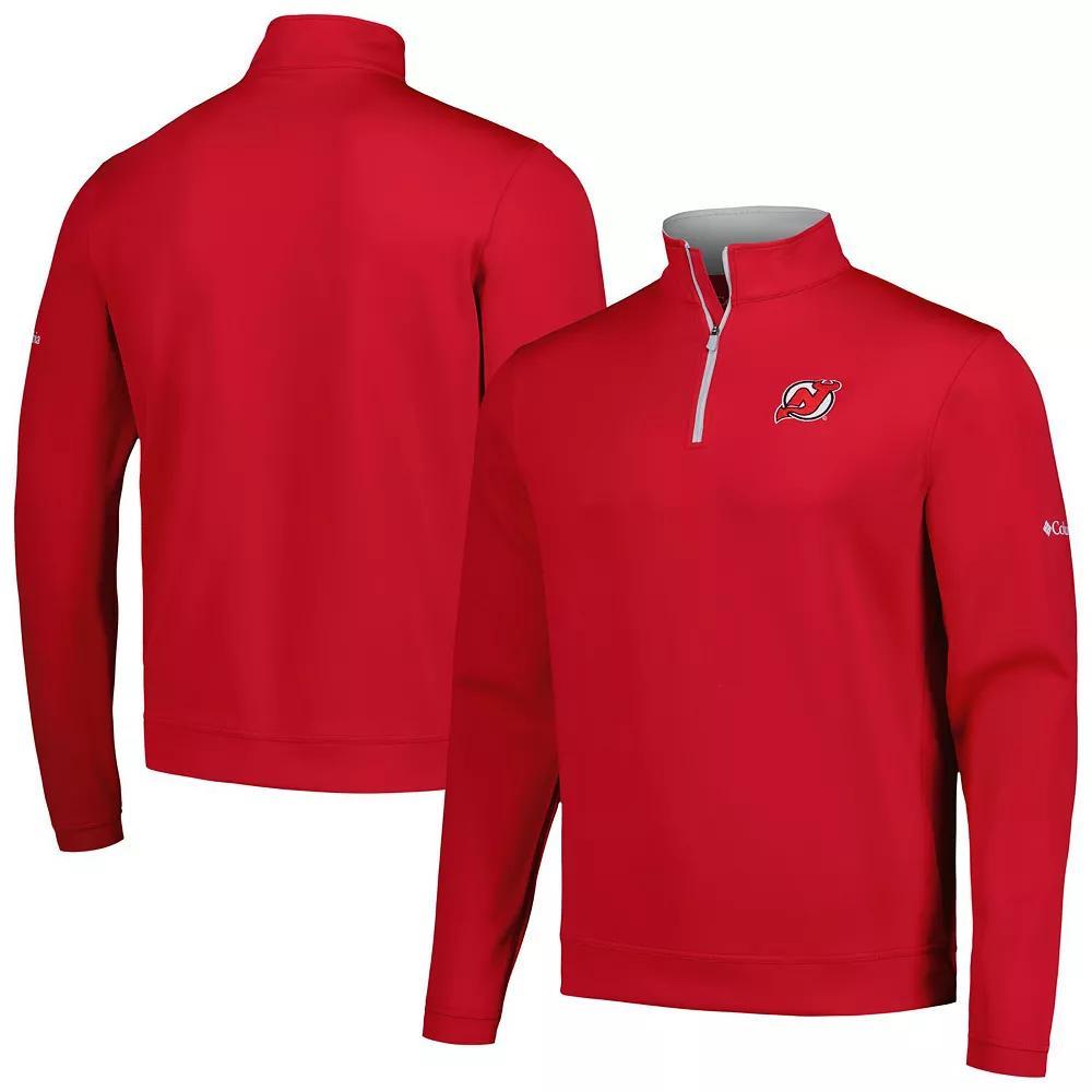 Men's Columbia Red New Jersey Devils Wickham Hills Omni-Wick Quarter-Zip Jacket,  Product Image