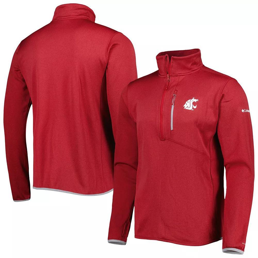 Men's Columbia Crimson Washington State Cougars Park View Omni-Wick Half-Zip Top,  Product Image