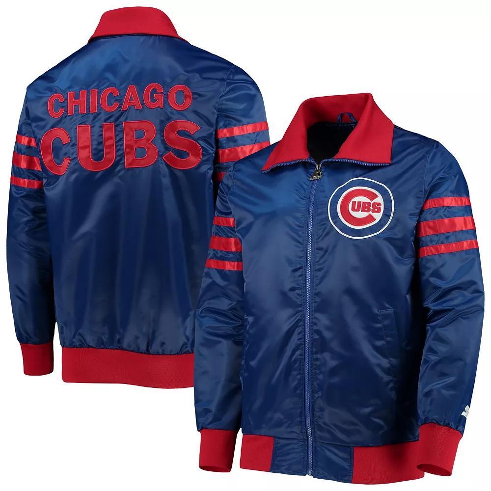 Men's Starter Royal Chicago Cubs The Captain II Full-Zip Varsity Jacket,  Product Image