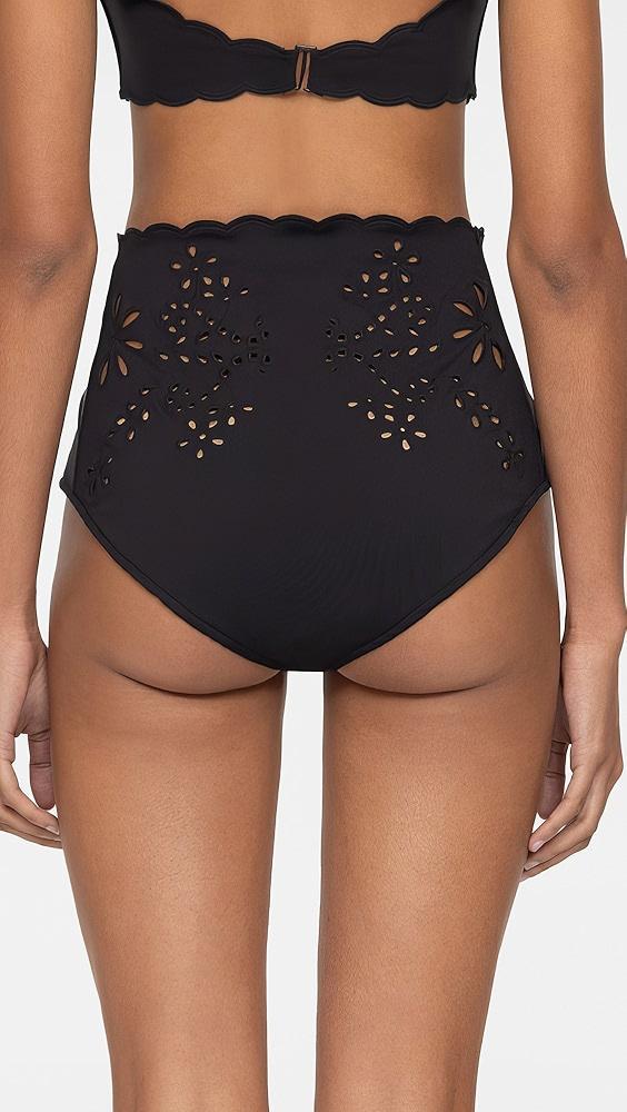 Sea Liat Embroidery High Waisted Bikini Bottoms | Shopbop Product Image