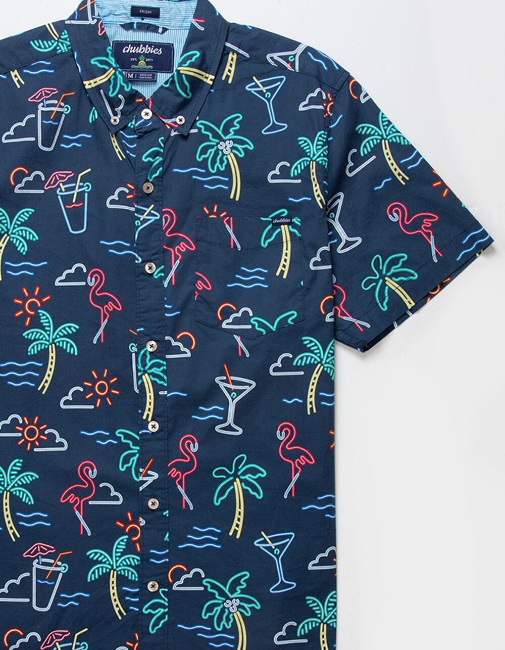 CHUBBIES Friday Mens Button Up Shirt - DARK BLUE Product Image