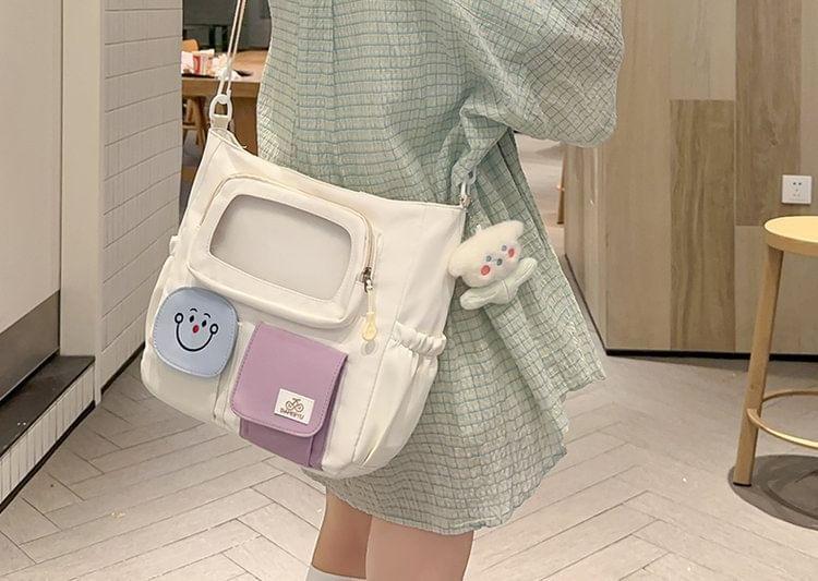 Cartoon Patterned Nylon Crossbody Tote Bag Product Image