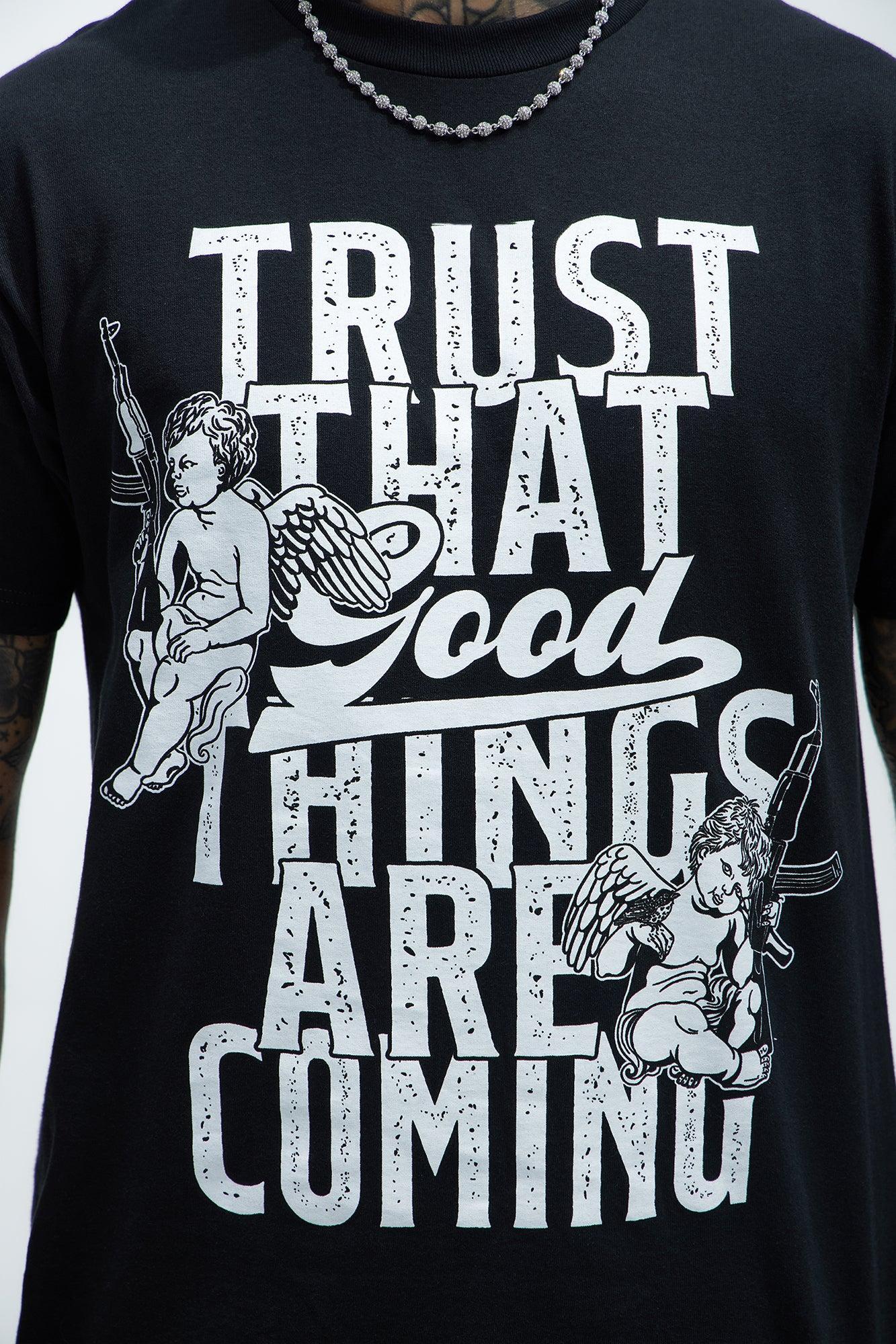 Good Things Are Coming Short Sleeve Tee - Black Product Image