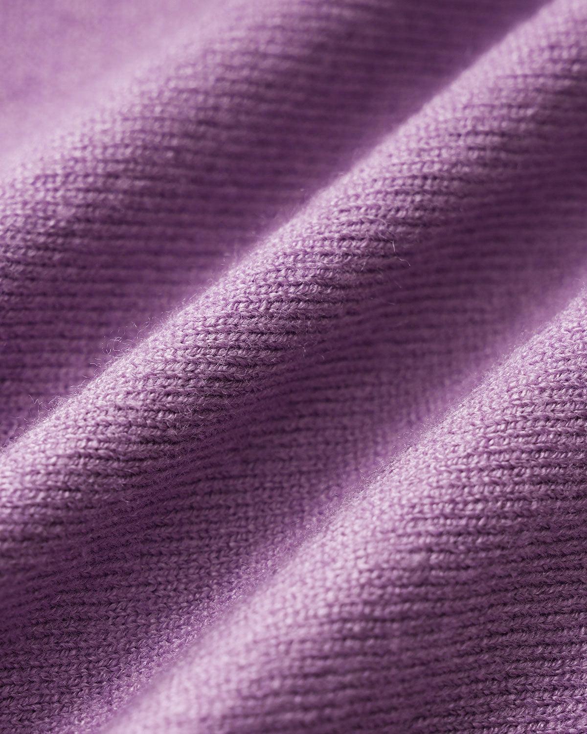 Purple Ribbed Knit Cardigan Product Image