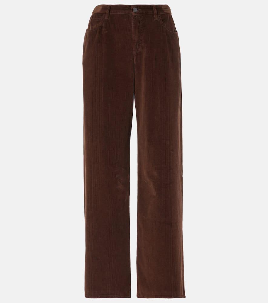 THE ROW Eglitta Corduroy Straight Trousers In Brown Product Image