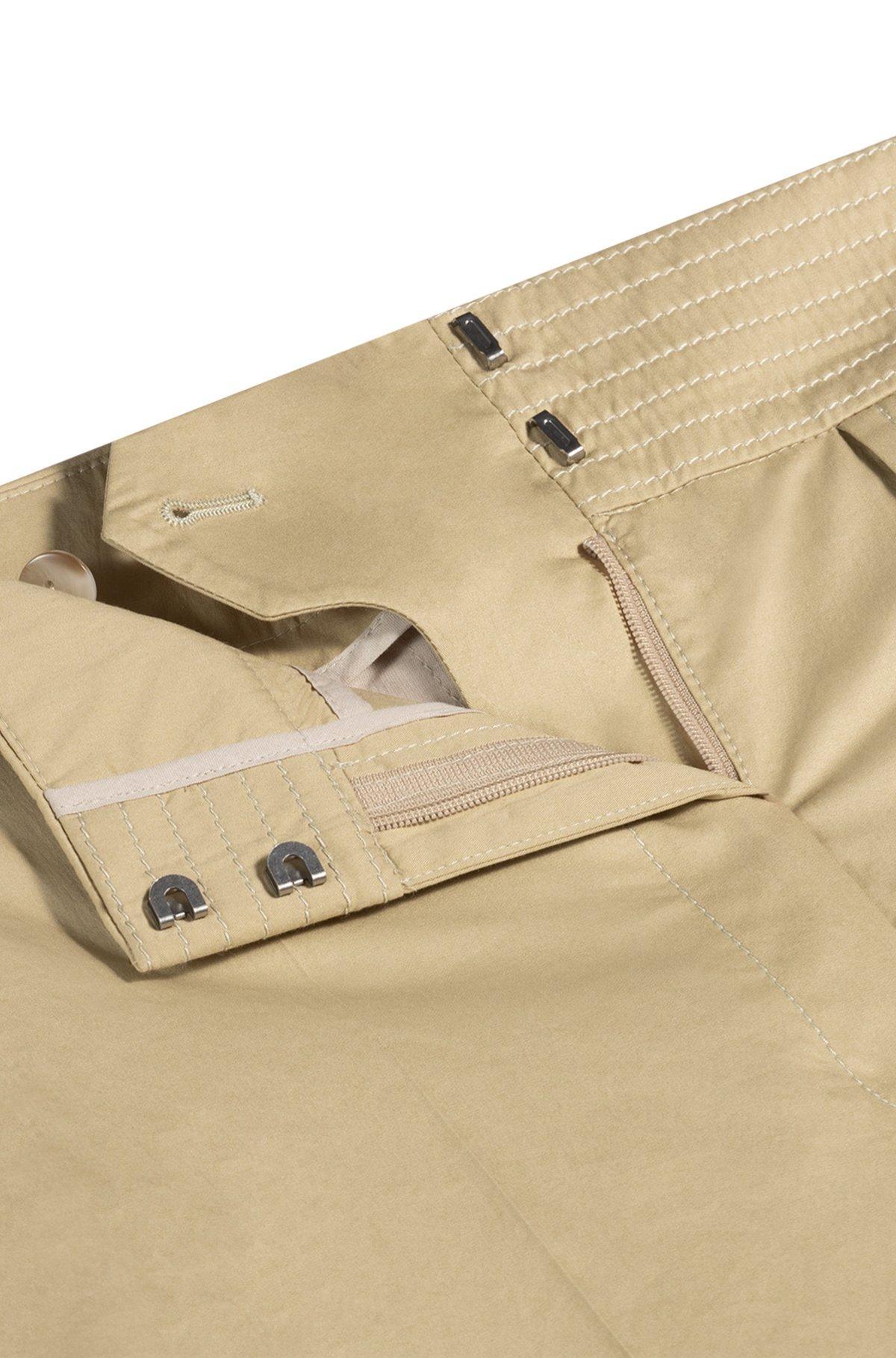 High-waisted regular-fit trousers in airy stretch cotton Product Image