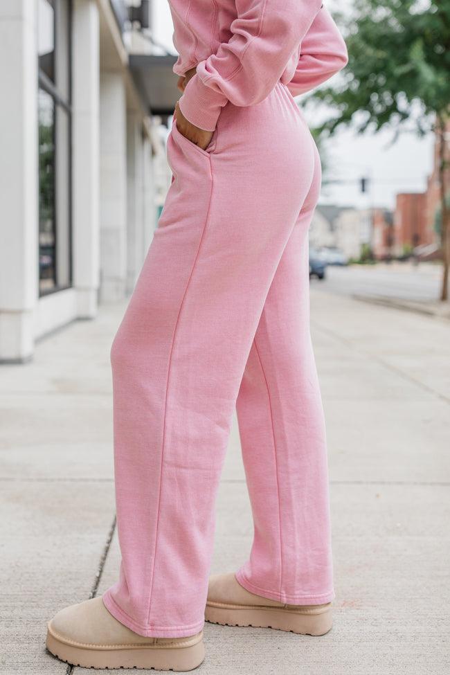 Learn As You Go Mauve Acid Washed Lounge Pants Product Image