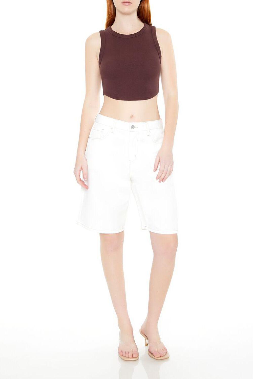 High-Rise Denim Bermuda Shorts | Forever 21 Product Image