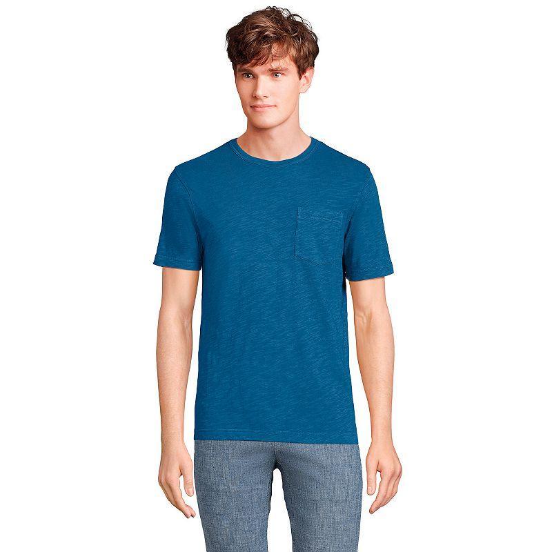 Lands' End Men's Short Sleeve Garment Dye Slub Pocket Tee Product Image