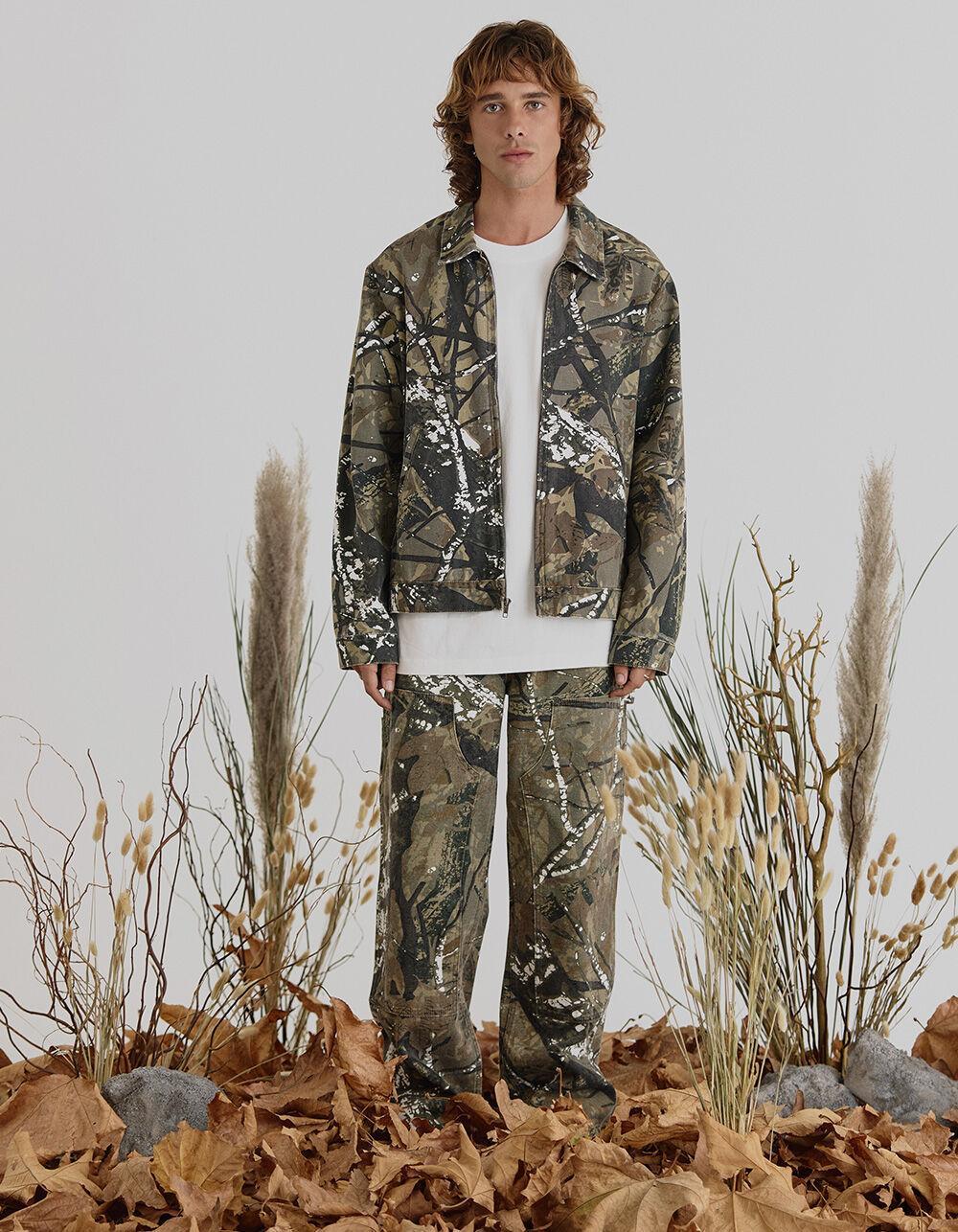 RSQ Mens Camo Canvas Workwear Jacket - CAMO Product Image