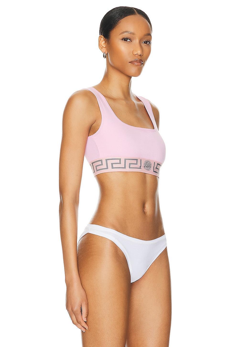 VERSACE Topeka Jersey Bra in Pink Product Image