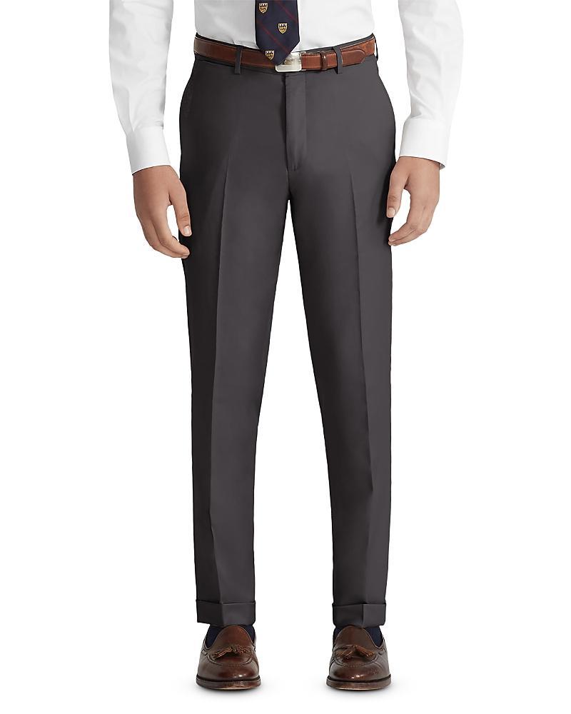 Mens Wool Twill Slim-Fit Trousers Product Image