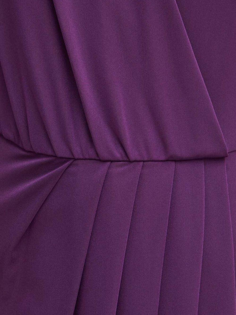 draped long-sleeve dress Product Image