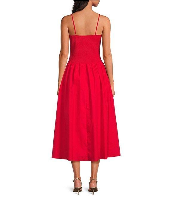 Lucy Paris Hazel Square Neck Sleeveless Smock Drop Waist Dress Product Image