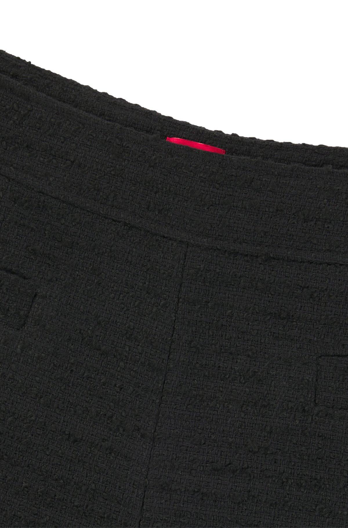 Bouclé shorts with stacked-logo buttons Product Image