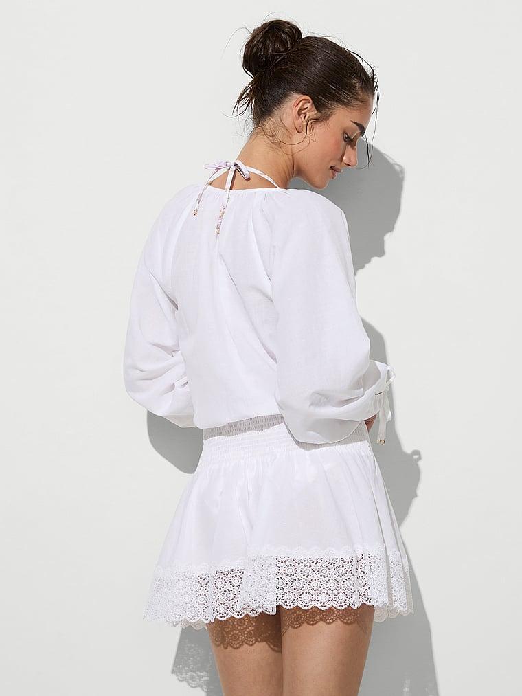 Beachwear Linen Lace-Trim Dress Product Image
