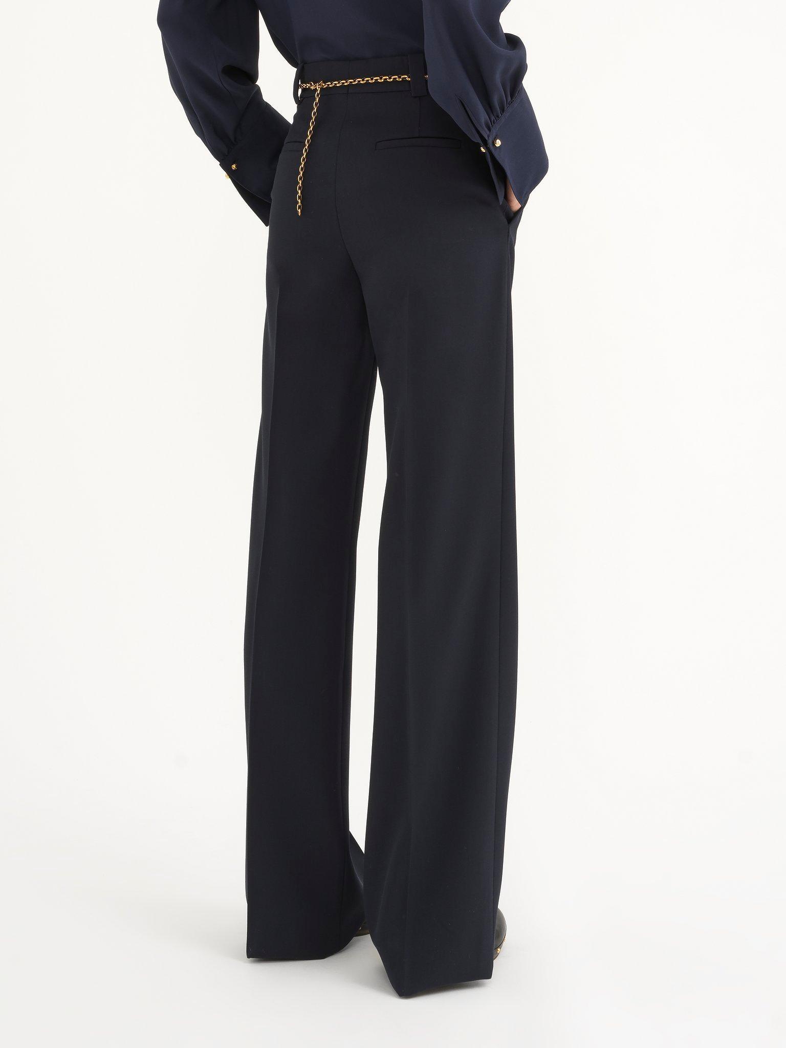 Tailored pants in wool grain de poudre Product Image
