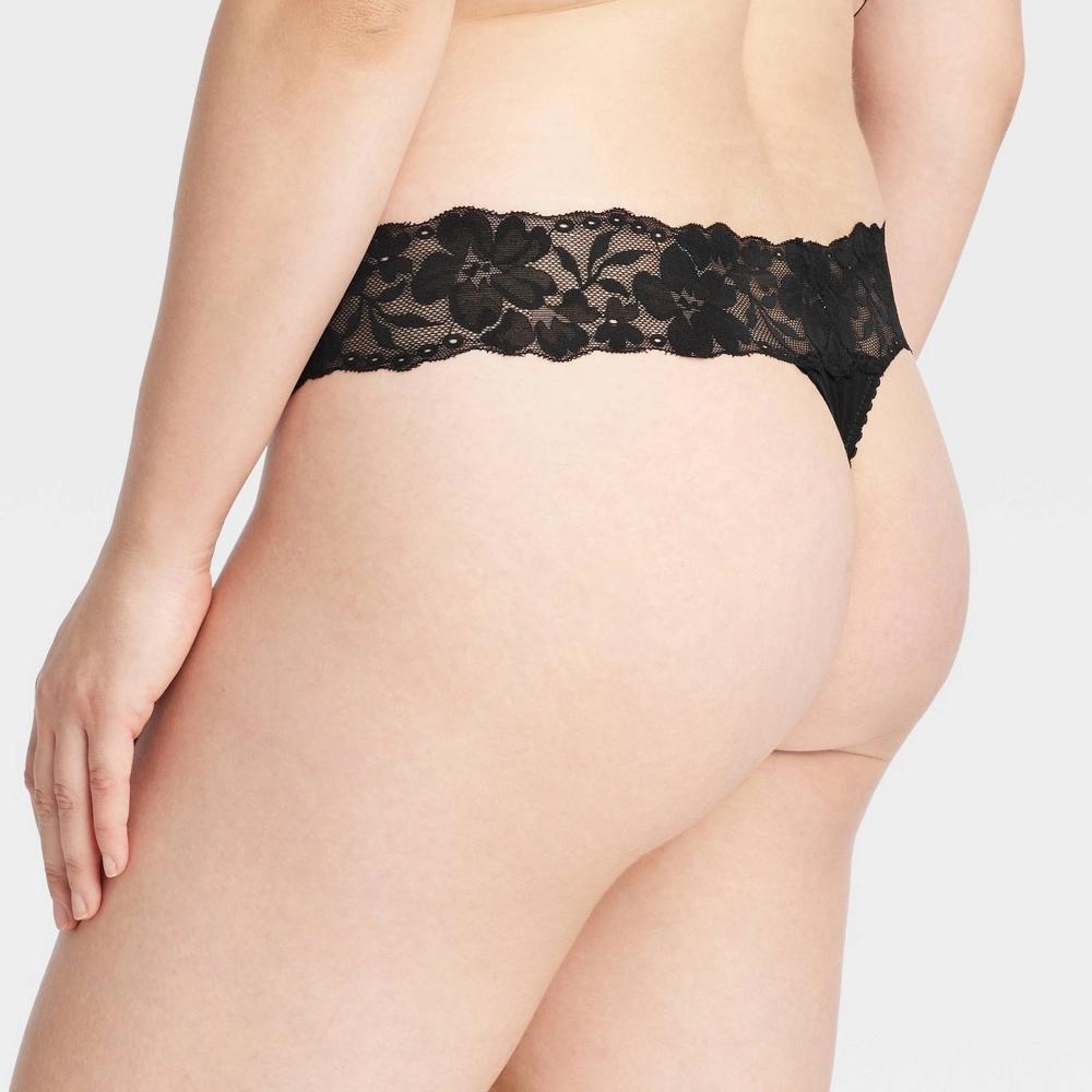 Womens Cotton Comfort Thong - Auden Black M Product Image