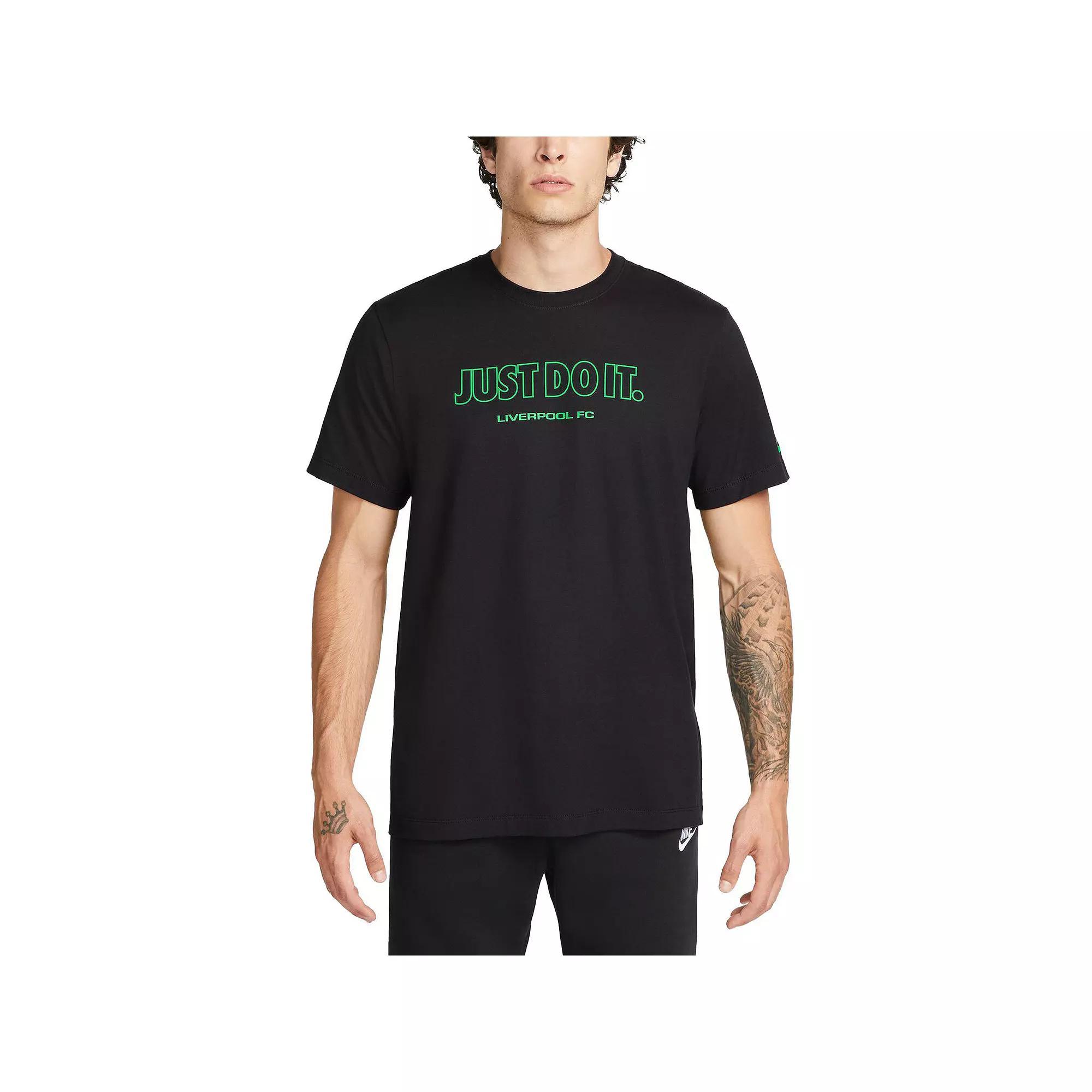 Men's Nike Black Liverpool Just Do It T-Shirt, Size: Small, Lvp Black Product Image