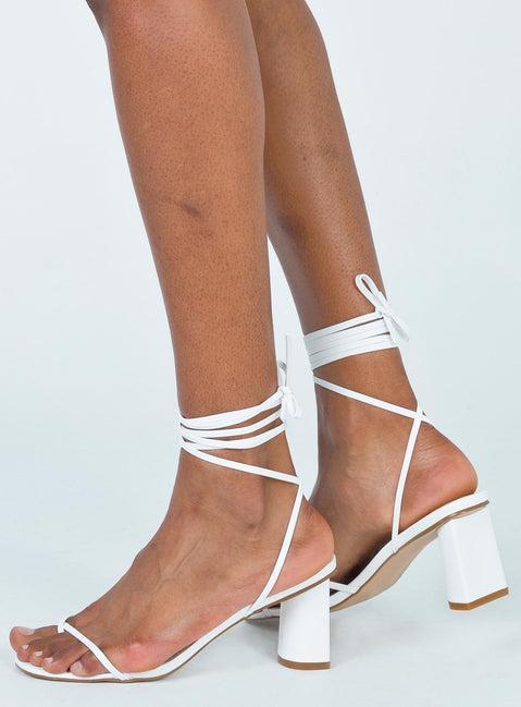 The Lena Heels White Product Image
